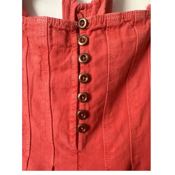 Anthropologie Red Denim Midi Dress - Picture 8 of 10